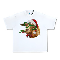 White Christmas Glasses Goat Urban Heavy Tee - RanaPortraitStore