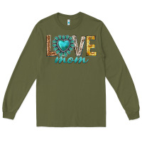 Army Green love mom western Long Sleeve Tee - texasbilliewilder