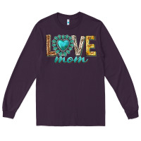 Plum love mom western Long Sleeve Tee - texasbilliewilder