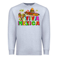 Heather Grey viva mexica Premium Sweatshirt - AdoDesignShop
