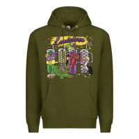 Army Green obsessive cup disorder mardi gras Premium Hoodie - MaliasSmallBusiness