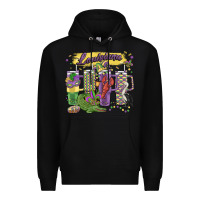 Black obsessive cup disorder mardi gras Premium Hoodie - MaliasSmallBusiness