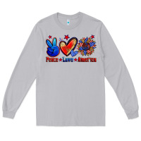 Moon Dust peace love america Long Sleeve Tee - Zillion Design Studio