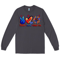 Smoke peace love america Long Sleeve Tee - Zillion Design Studio