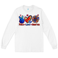 Peace Love America Long Sleeve Tee | Teevron