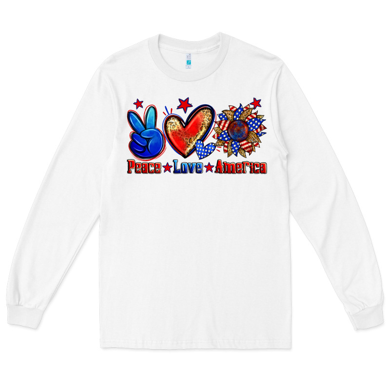 Peace Love America Long Sleeve Tee by Zillion Design Studio | Teevron