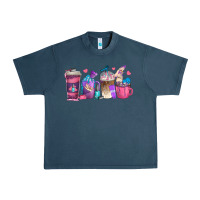 Midnight Navy nail hustler coffee cups Urban Heavy Tee - texasbilliewilder