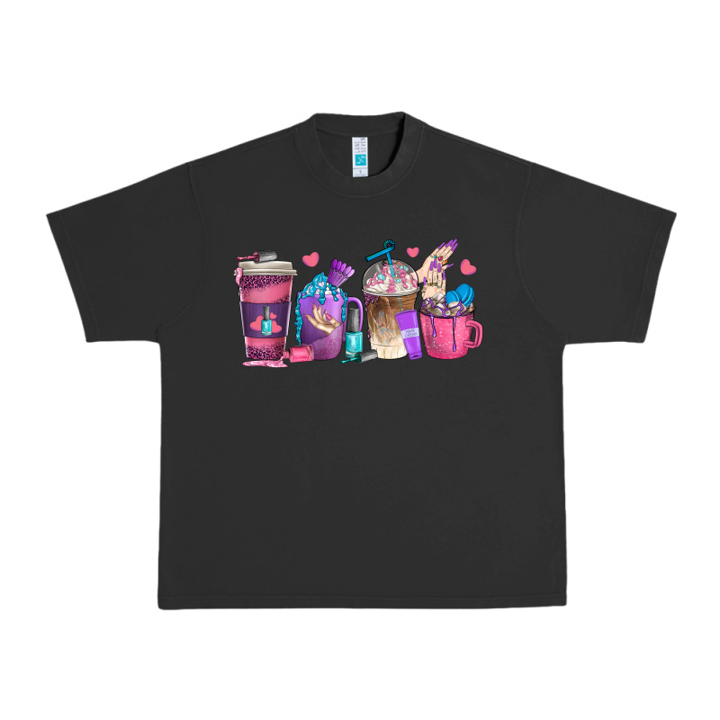 Nail Hustler Coffee Cups Urban Heavy Tee by texasbilliewilder | Teevron