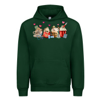 Forest Green Nurse Coffee Cups Urban Hoodie - MaliasSmallBusiness