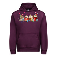 Mauve Wine Nurse Coffee Cups Urban Hoodie - MaliasSmallBusiness