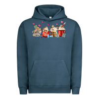 Pigment Midnight Navy Nurse Coffee Cups Urban Hoodie - MaliasSmallBusiness