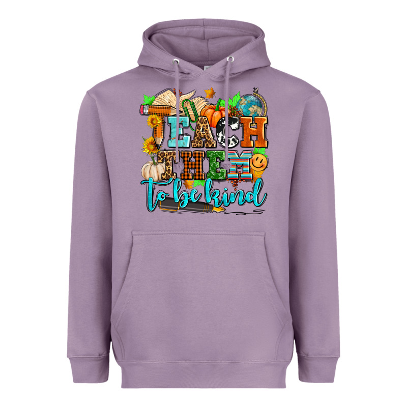 Teach Them To Be Kind With Pumpkins And Fall Heavyweight Hoodie by AdoDesignShop | Teevron