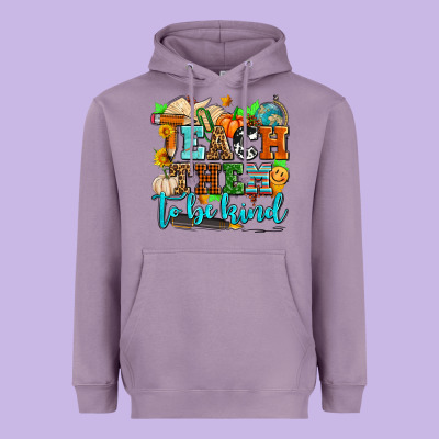 Teach Them To Be Kind With Pumpkins And Fall Heavyweight Hoodie Designed By Adodesignshop