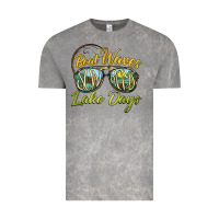 Cloud Rock boat waves sun rays lake days Vintage Tee - BarkalooDesign