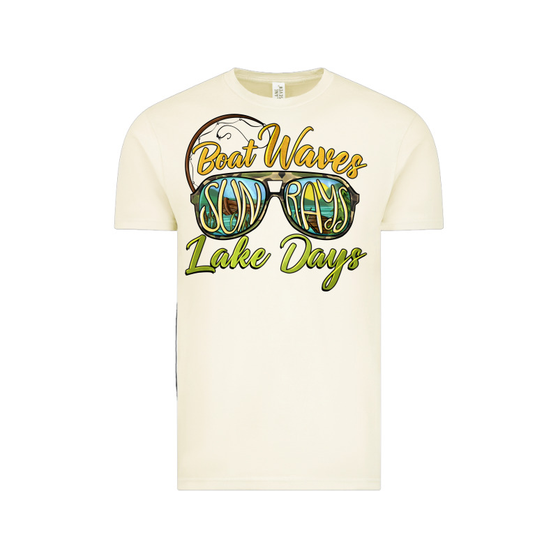 Boat Waves Sun Rays Lake Days Vintage Tee by BarkalooDesign | Teevron