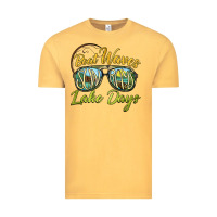 Vintage Mustard boat waves sun rays lake days Vintage Tee - BarkalooDesign
