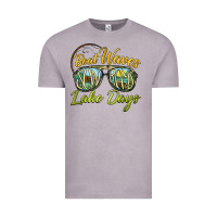 Vintage Zinc boat waves sun rays lake days Vintage Tee - BarkalooDesign