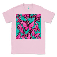 Bubblegum Pink Pink Butterfly with Ribbon Cancer Classic Tee - texasbilliewilder