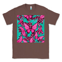 Chestnut Pink Butterfly with Ribbon Cancer Classic Tee - texasbilliewilder