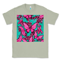 Matcha Pink Butterfly with Ribbon Cancer Classic Tee - texasbilliewilder
