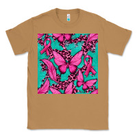 Toasted Coconut Pink Butterfly with Ribbon Cancer Classic Tee - texasbilliewilder
