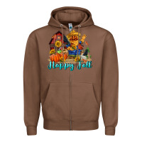 Chestnut happy fall scarecrow Zipper Hoodie - FaDigitalArtStudio