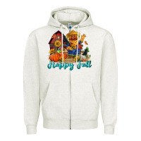 Happy Fall Scarecrow Zipper Hoodie | Teevron