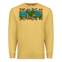 Antique Gold cactus sunflower horseshoe license plate Premium Sweatshirt - Artiststas