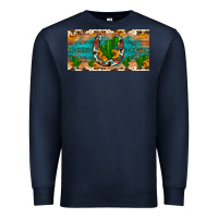 Navy cactus sunflower horseshoe license plate Premium Sweatshirt - Artiststas