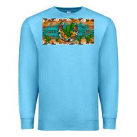 Ocean Blue cactus sunflower horseshoe license plate Premium Sweatshirt - Artiststas