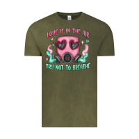 Vintage Olive love is in the air Vintage Tee - MaliasSmallBusiness