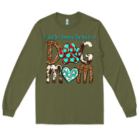 Army Green kinda busy being a dog mom Long Sleeve Tee - texasbilliewilder