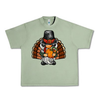 Oil Green thanksgiving turkey gnome Urban Heavy Tee - BarkalooDesign