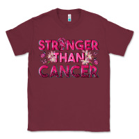 Burgundy Stronger Than Cancer Classic Tee - texasbilliewilder