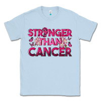 Dusty Blue Stronger Than Cancer Classic Tee - texasbilliewilder