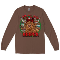 Chestnut Highland Heifer Christmas Long Sleeve Tee - RanaPortraitStore