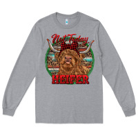 Heather Grey Highland Heifer Christmas Long Sleeve Tee - RanaPortraitStore