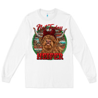 White Highland Heifer Christmas Long Sleeve Tee - RanaPortraitStore