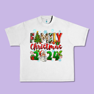 Family Christmas 2024 Urban Heavy Tee Designed By Zillion Design Studio