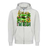 Dove Grey Kiss me im irish st.patricks day lips st.patricks Zipper Hoodie - Neo Western