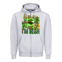 Heather Grey Kiss me im irish st.patricks day lips st.patricks Zipper Hoodie - Neo Western