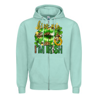 Seafoam Kiss me im irish st.patricks day lips st.patricks Zipper Hoodie - Neo Western