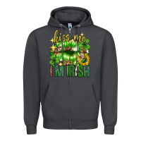 Smoke Kiss me im irish st.patricks day lips st.patricks Zipper Hoodie - Neo Western