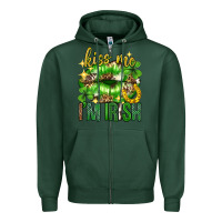 Sports Green Kiss me im irish st.patricks day lips st.patricks Zipper Hoodie - Neo Western