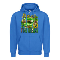 True Royal Kiss me im irish st.patricks day lips st.patricks Zipper Hoodie - Neo Western