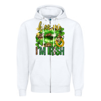 White Kiss me im irish st.patricks day lips st.patricks Zipper Hoodie - Neo Western