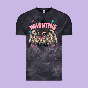 Anti Valentine Club Vintage Tee Designed By Maliassmallbusiness