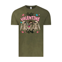 Vintage Olive anti valentine club Vintage Tee - MaliasSmallBusiness