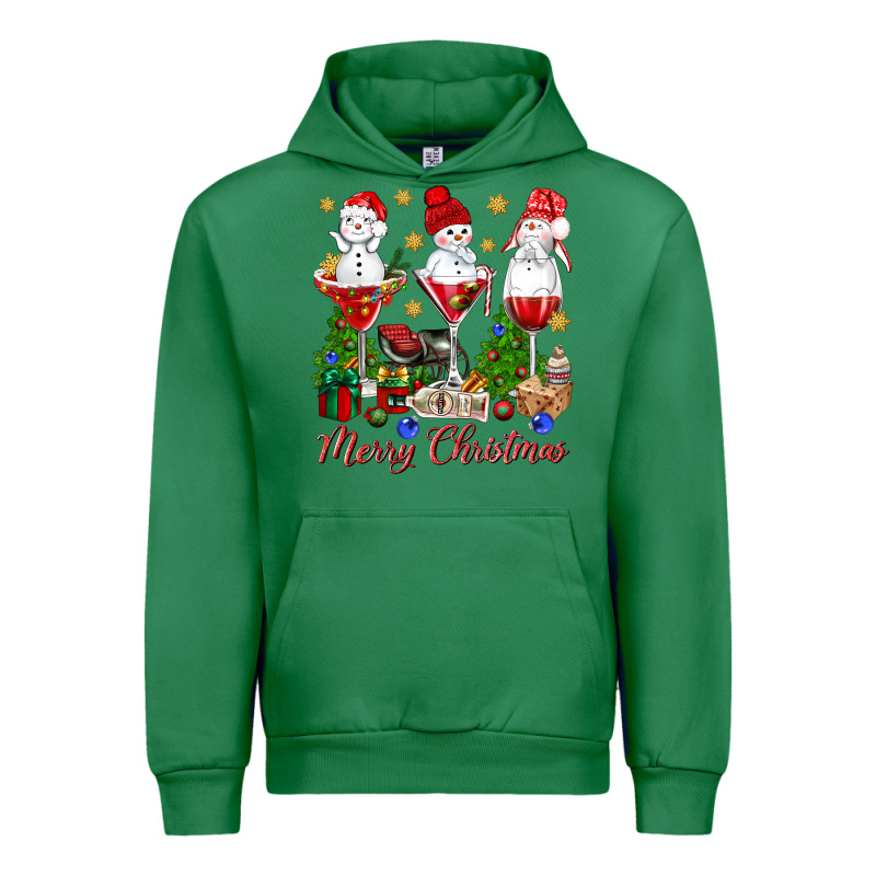 Merry Christmas Wine And Cocktails Urban Hoodie by NancyCooperArtShop | Teevron