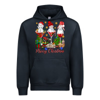 Navy Merry Christmas wine and cocktails Urban Hoodie - NancyCooperArtShop